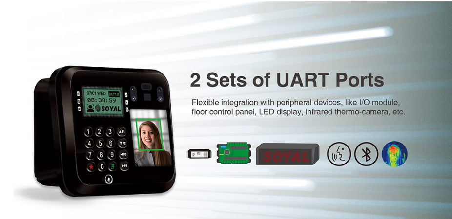 2 Sets of UART Ports - Soyal AR-837EA