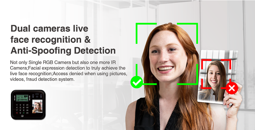 Dual Cameras Live Face recognition - Soyal AR-837EA