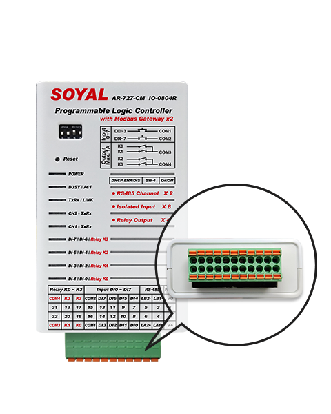 Isolated programmable logic programming controller-Mini WEB PLC - DIN35